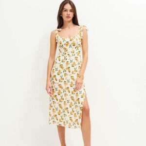 Reformation Besse Midi Dress in Lemonade